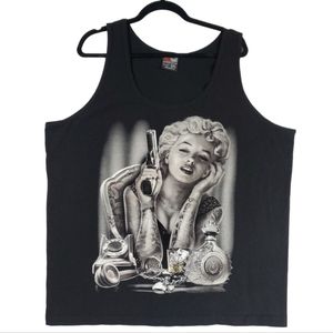 Men's Tank Top Marilyn Monroe Size XXL Black
